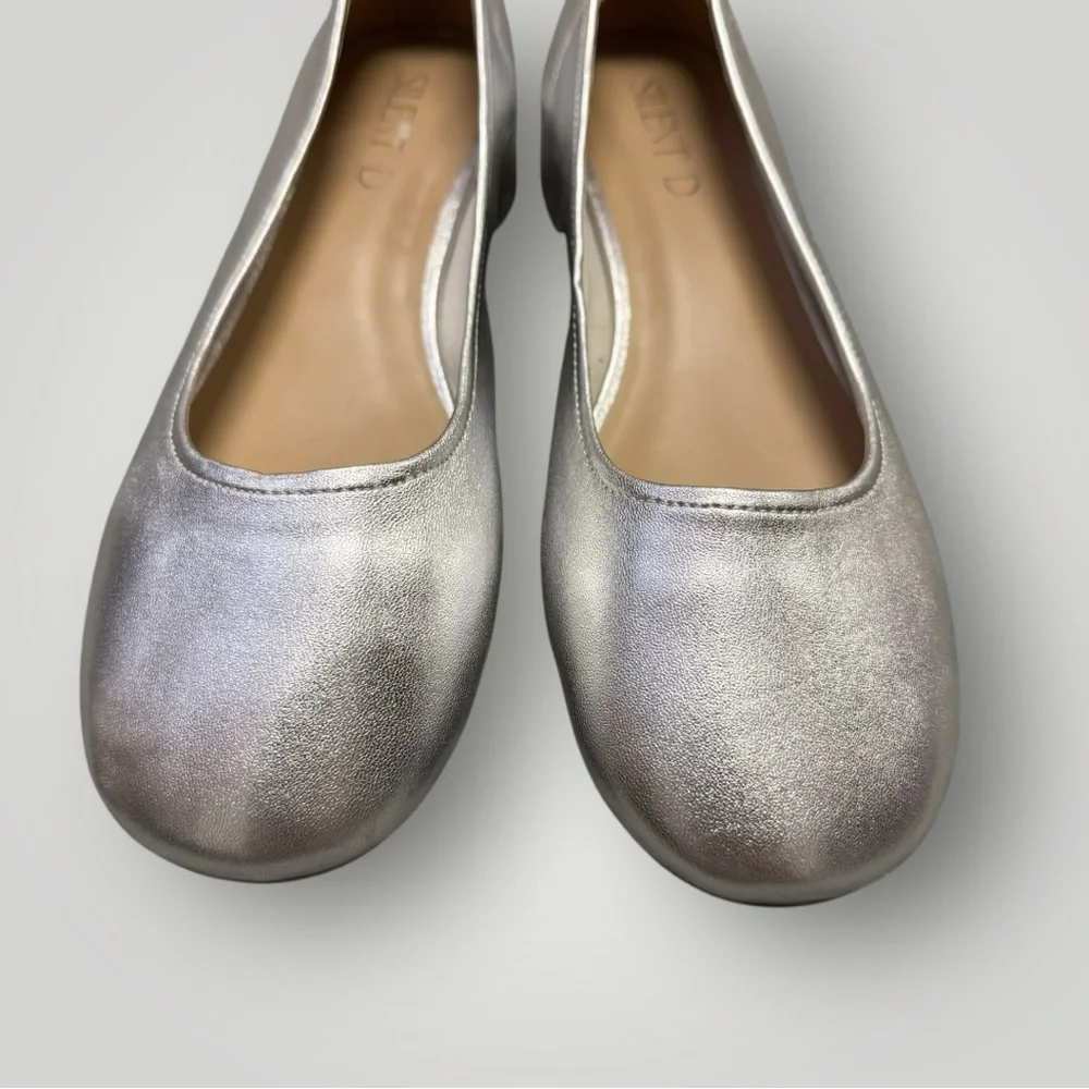 NEW Antropologie SILENT D ANNABELLE Pump Silver Sz‎ 9 Holiday
